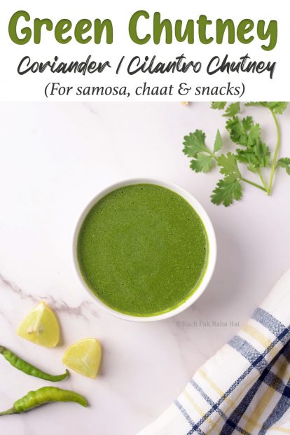 Green Chutney Recipe | Indian Cilantro Chutney