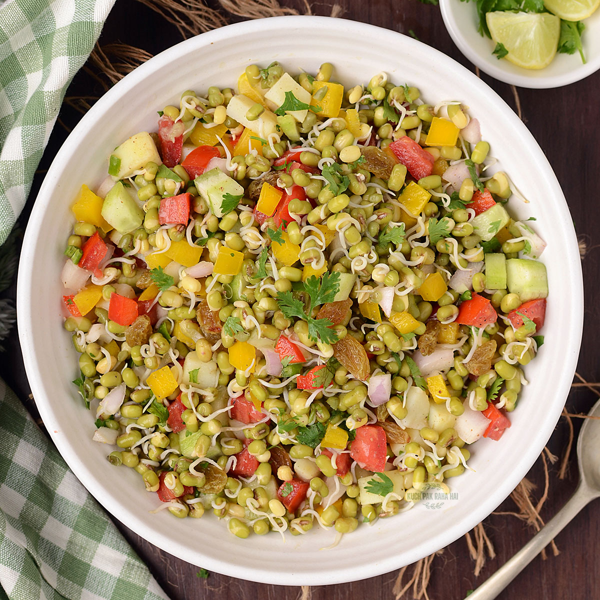 Moong dal sprouts salad.