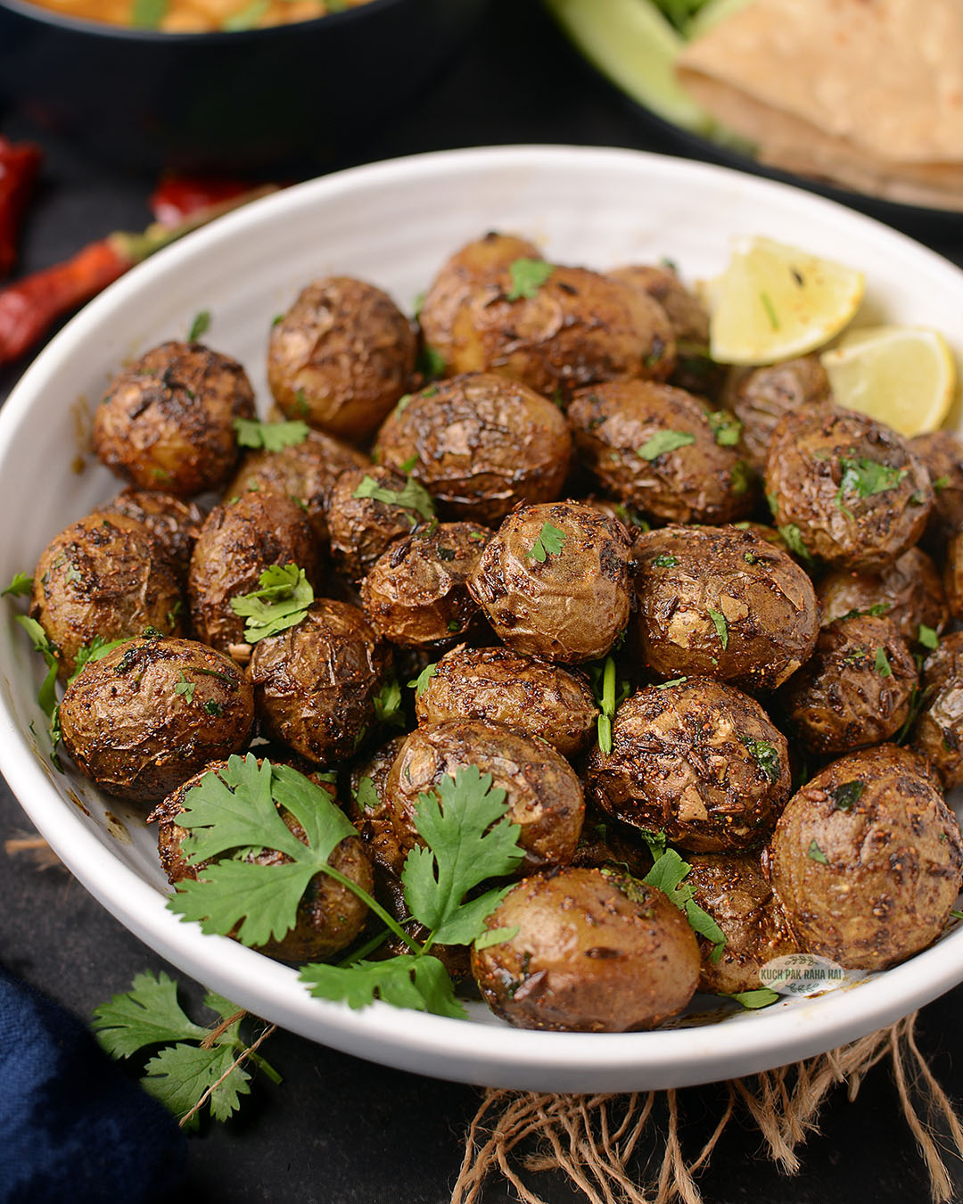 Pan fried baby potatoes recipe.