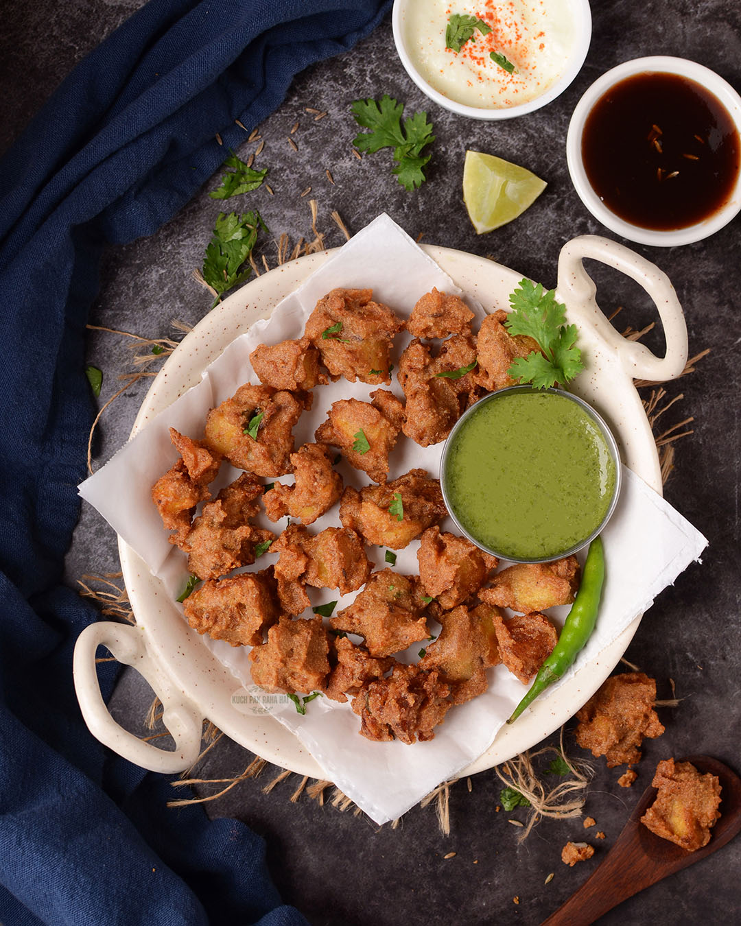 Kuttu aloo pakora for navratri vrat.