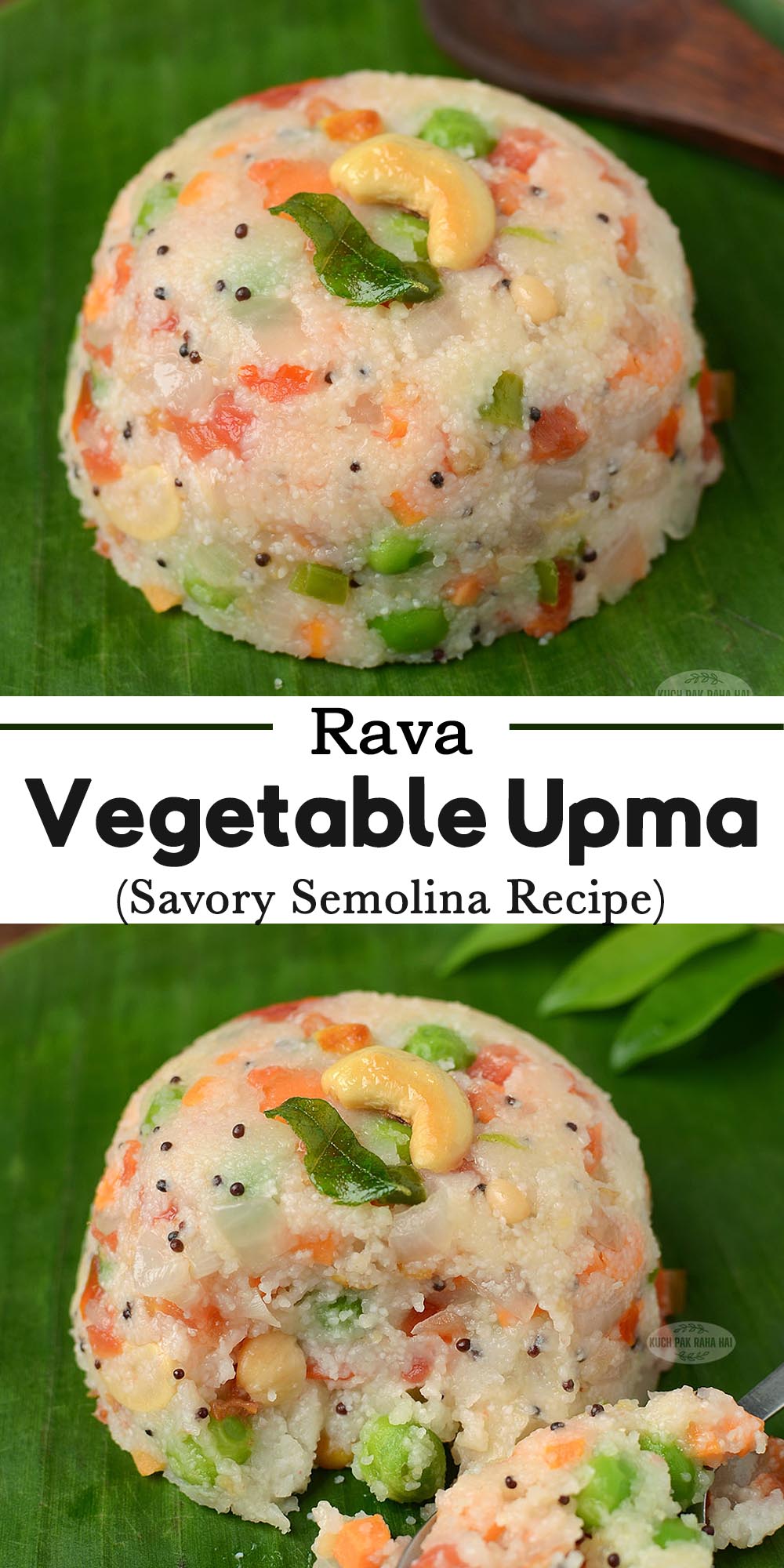 Upma recipe Indian breakfast.