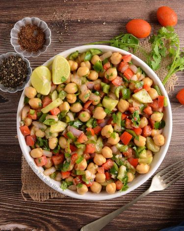 Indian Chickpea Salad | Chana Salad