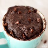 Chocolate mug cake no egg recipe.