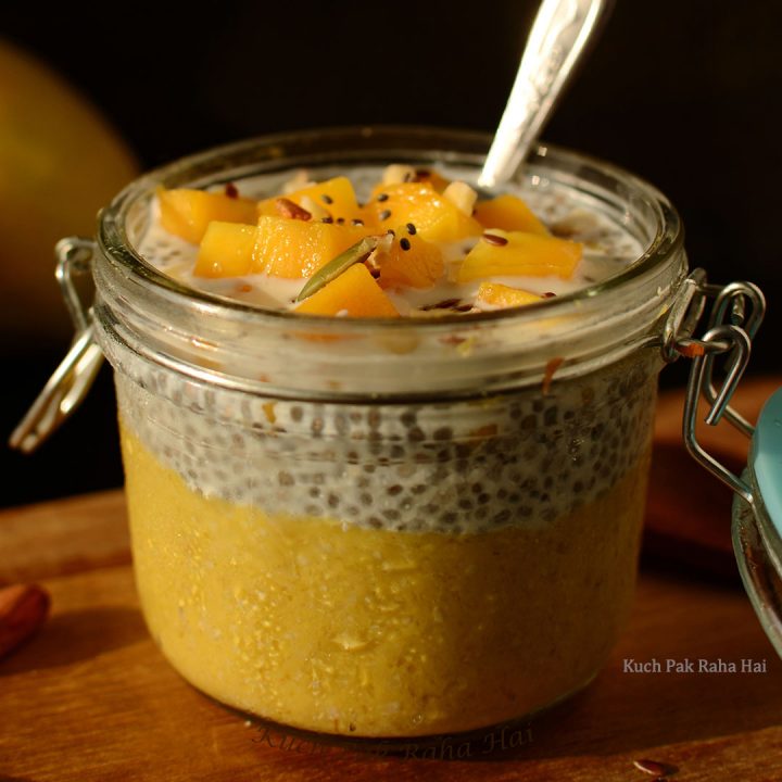 Mango Overnight Oats Chia Seeds Pudding