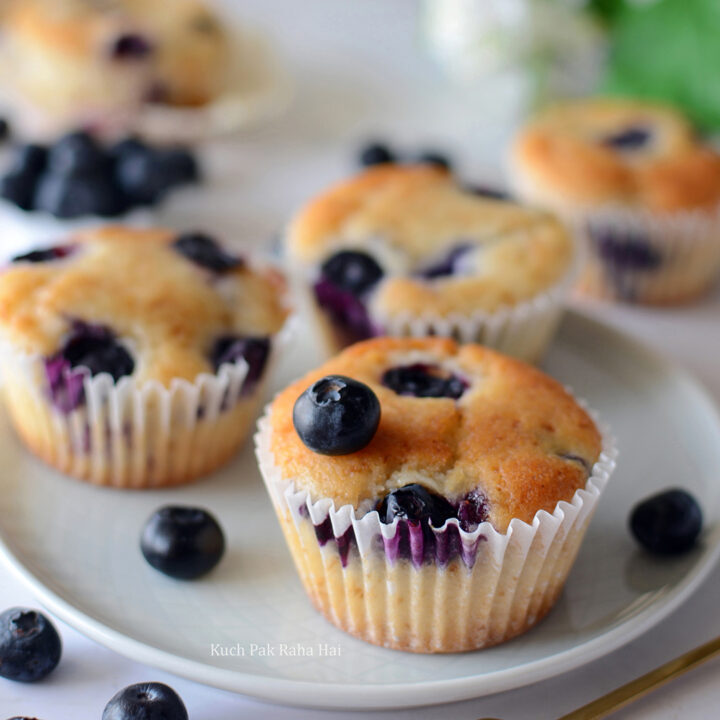 Eggless Lemon Blueberry Muffins 3977