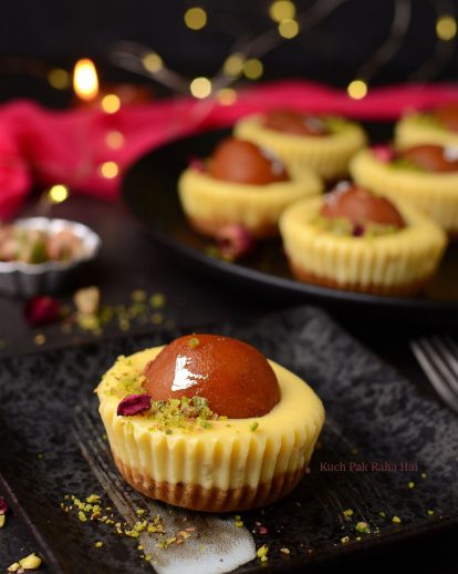 Gulab Jamun Cheesecake (Eggless)