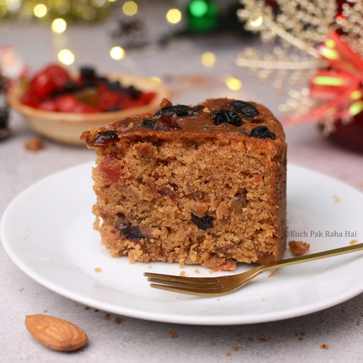 Eggless Christmas Cake (No alcohol)