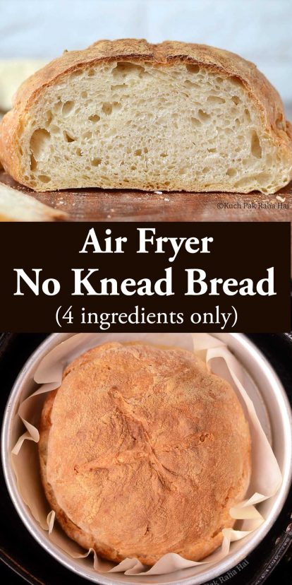 Air Fryer Bread Easy No Knead Bread 4184