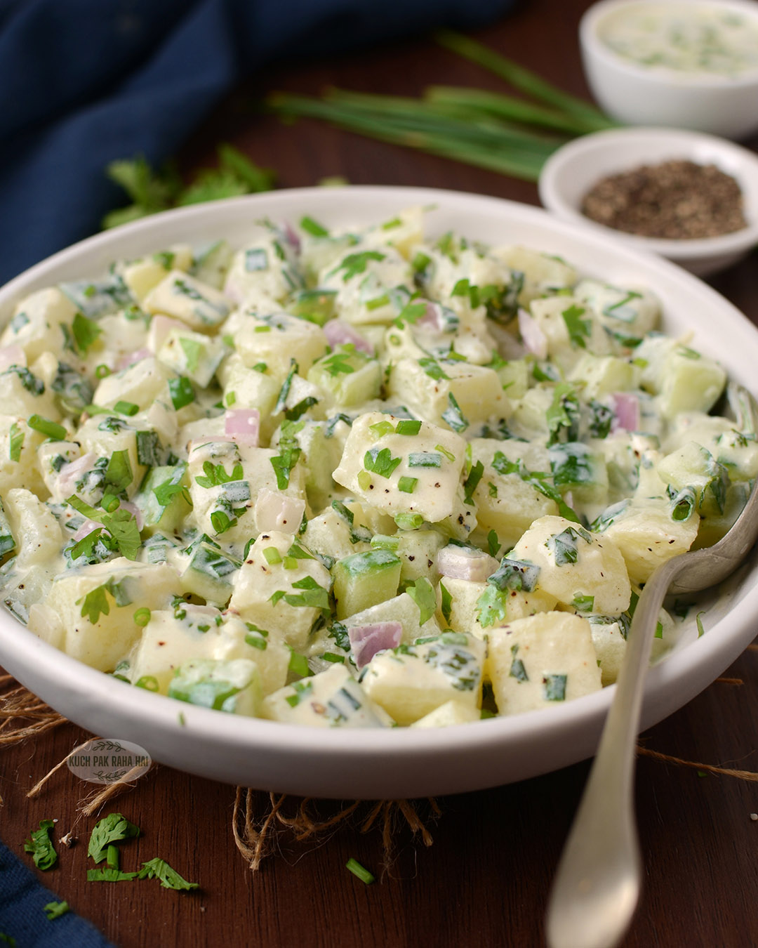 Potato salad without mayonnaise.