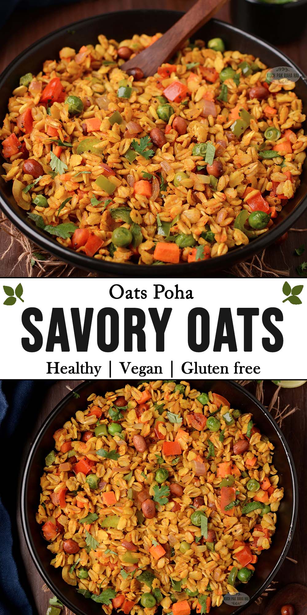 Vegan vegetable oats savory breakfast ideas.