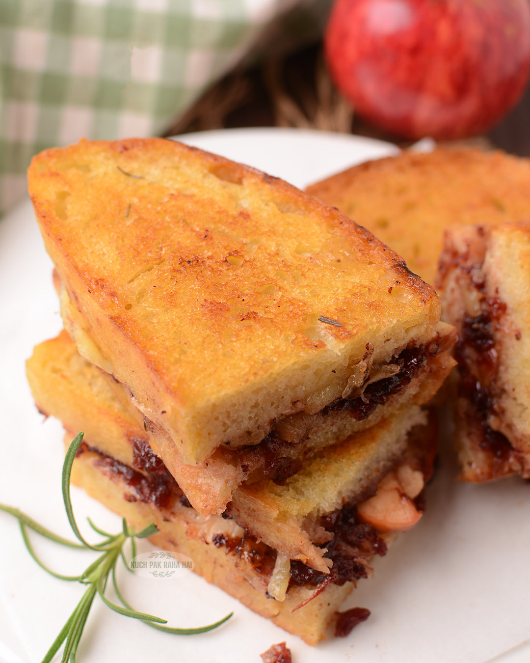 Apple and brie grilled cheese.