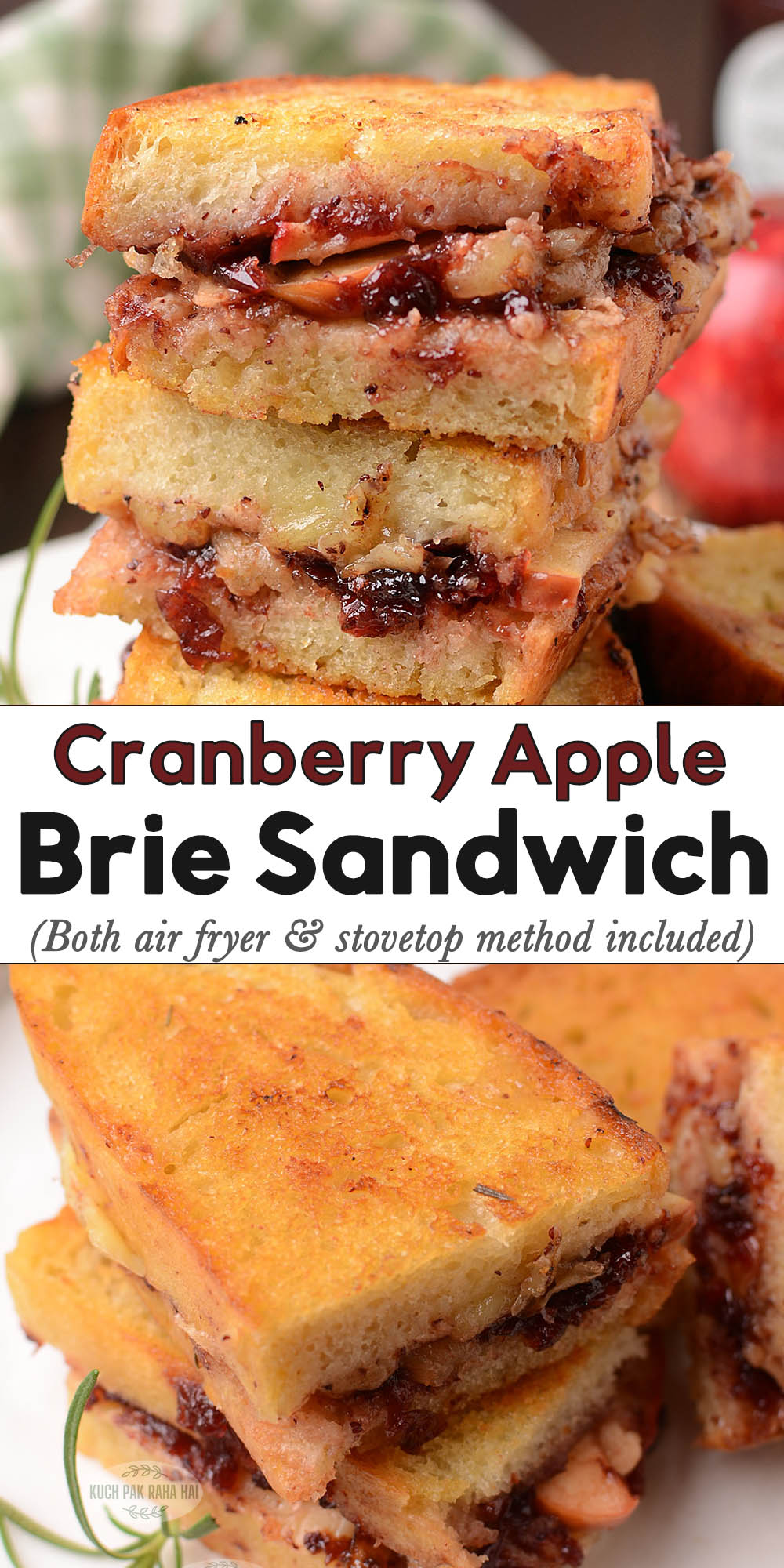 Apple brie grilled cheese sandwich.