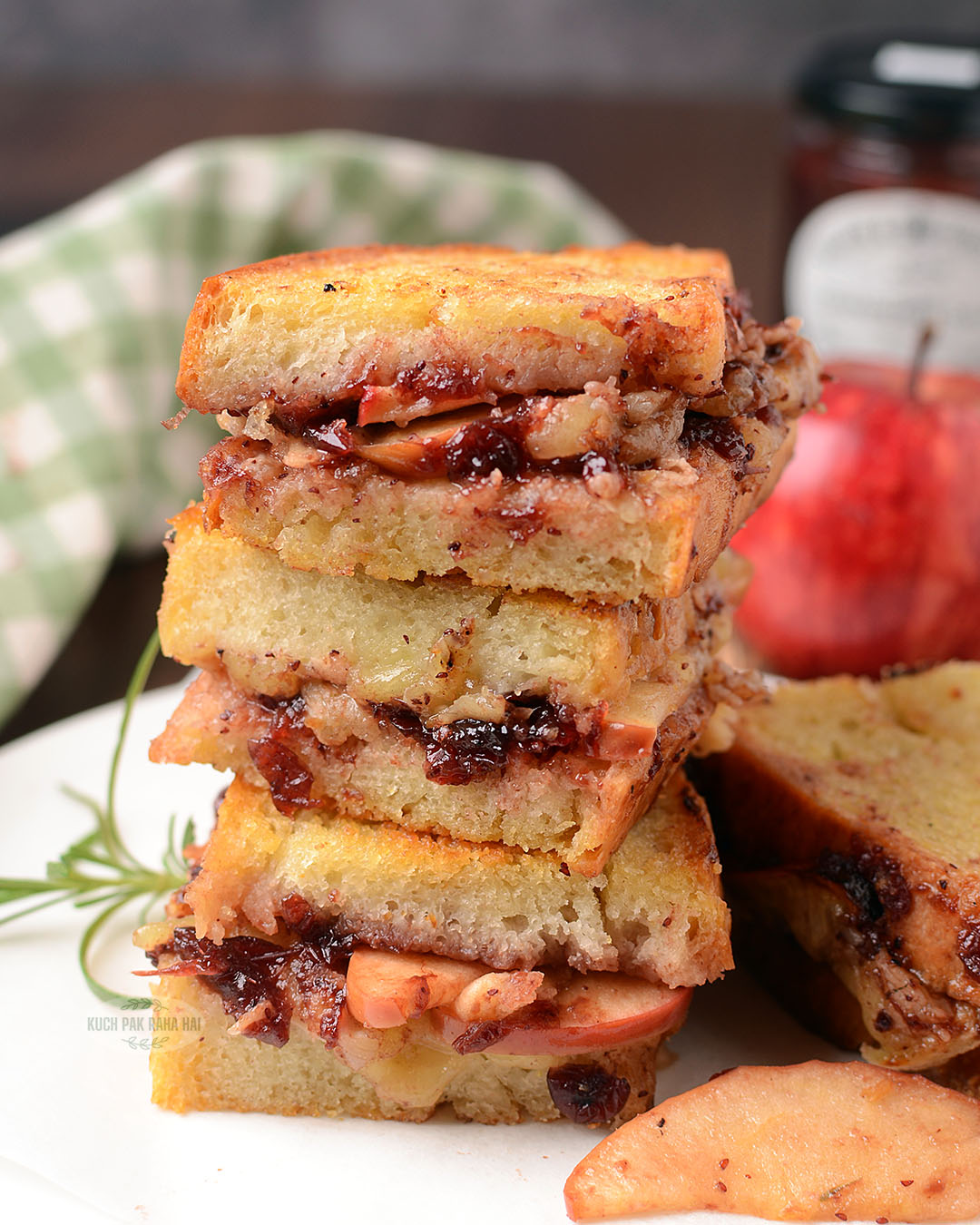 Brie and apple grilled cheese.