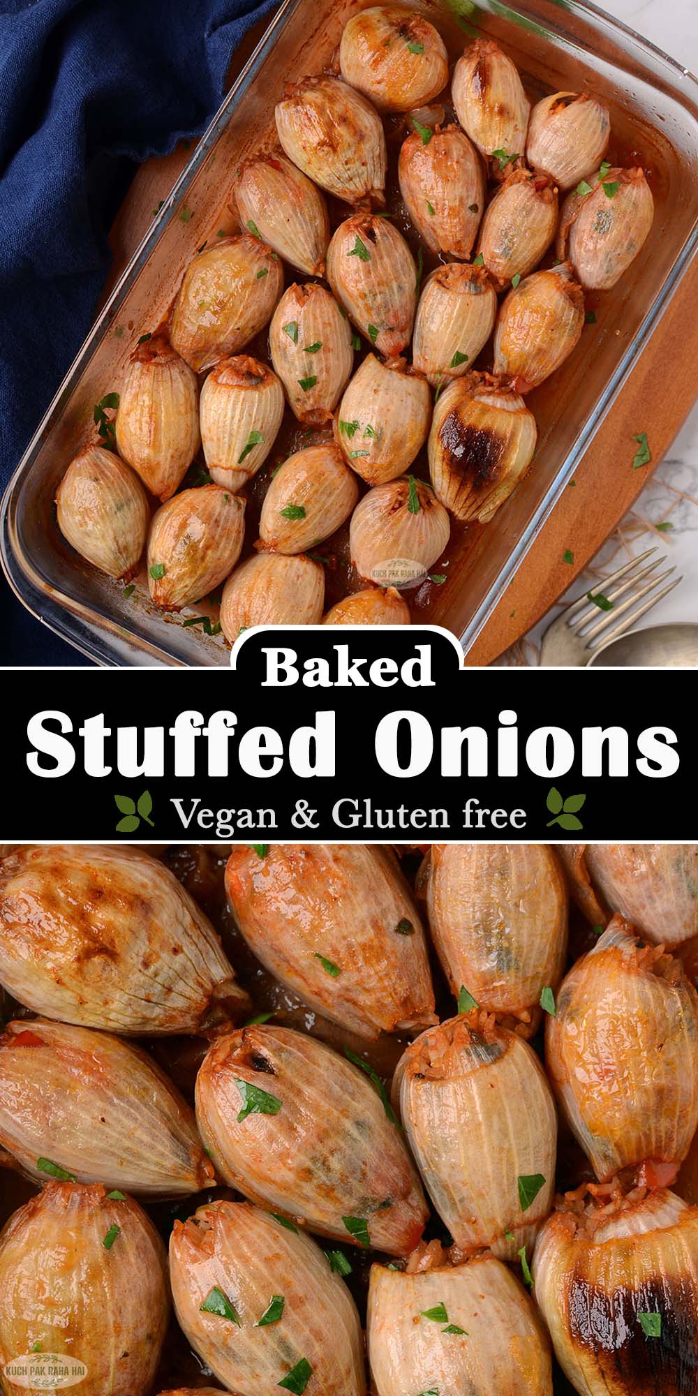 stuffed onions baked with rice.