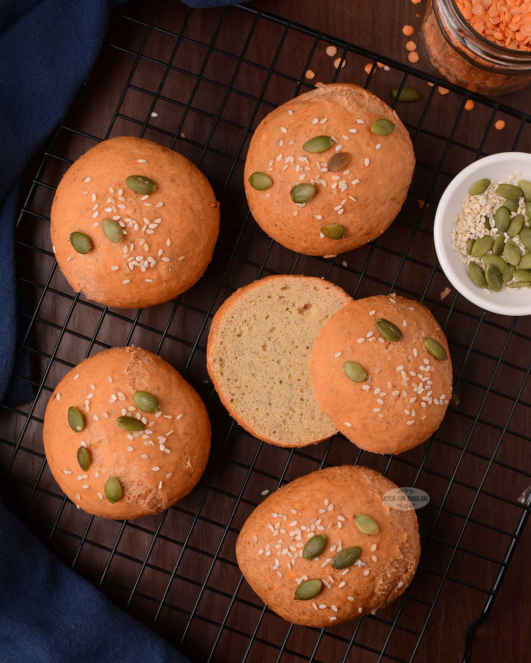 Gluten free bread made with lentils.