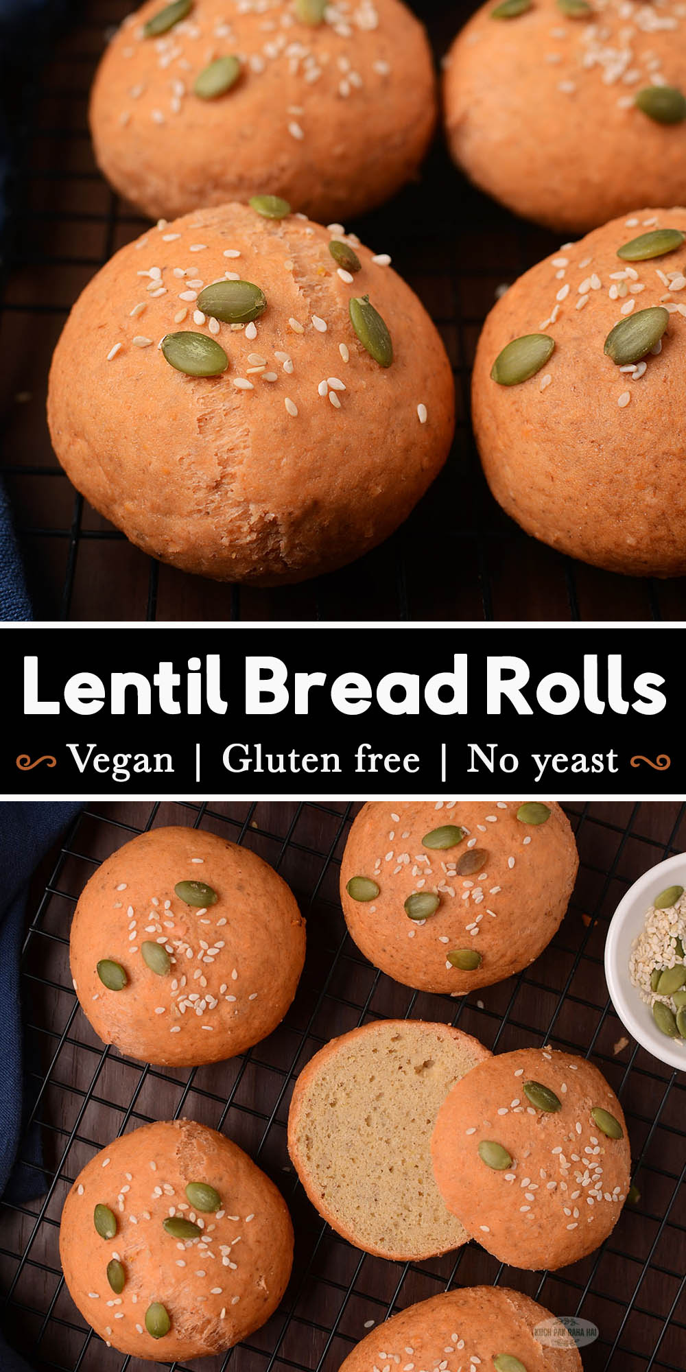 vegan gluten free lentil bread rolls recipe