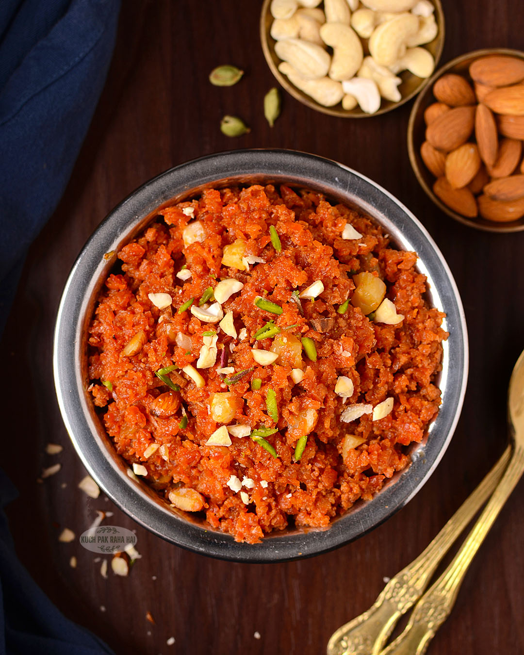 Gajar ka halwa with milk.