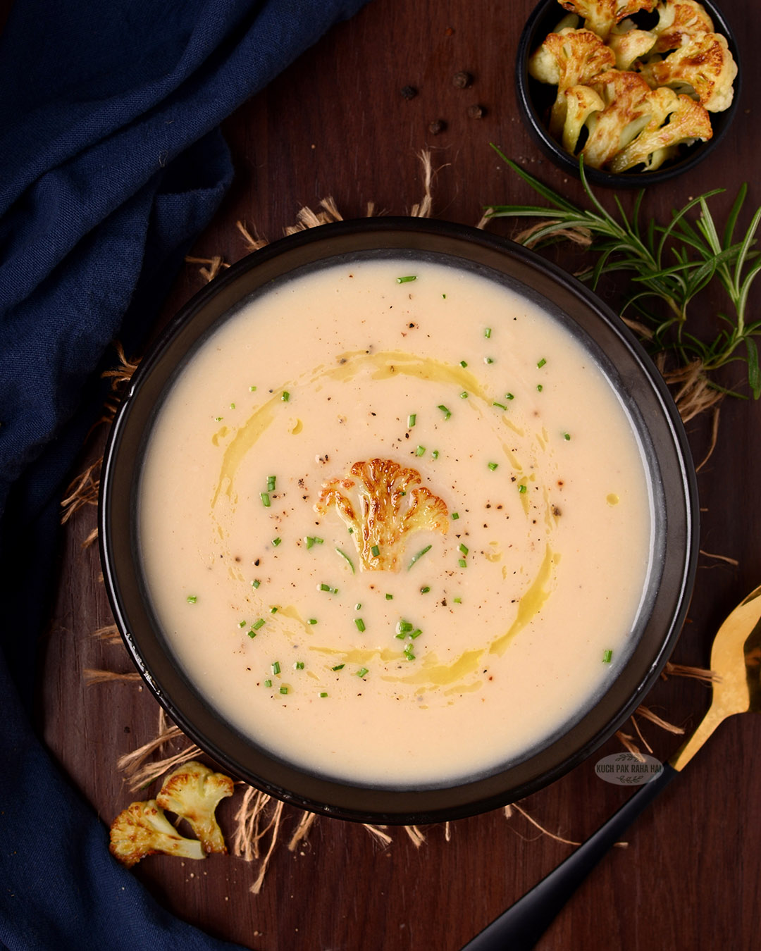 Quick easy cauliflower soup recipe.