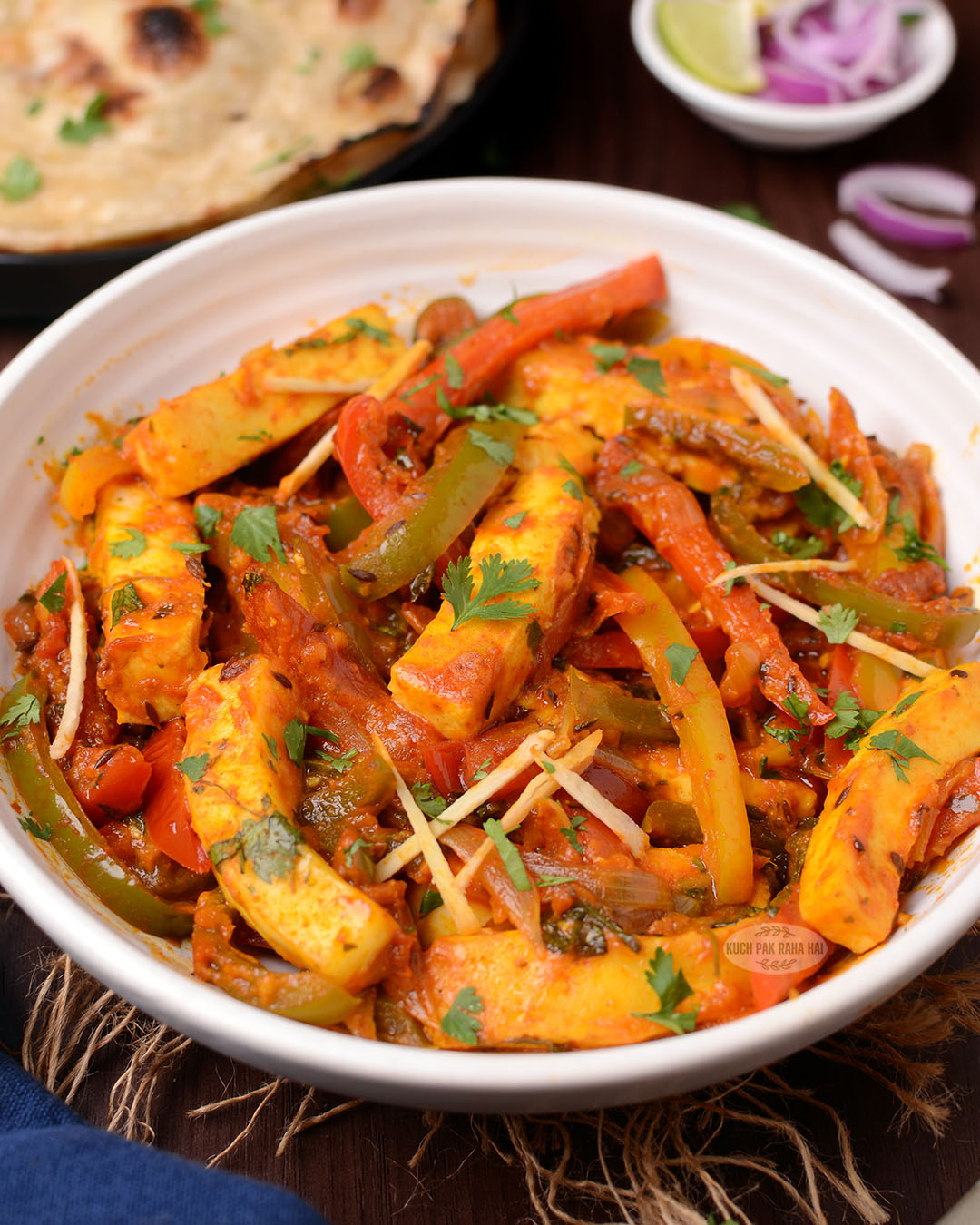 Paneer vegetable jalfrezi.